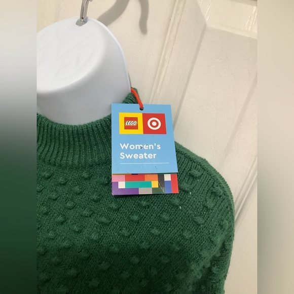 Lego Collection x Women’s textured pullover green sweater XS, NWT - Picture 2 of 7